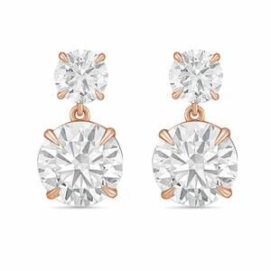 NEW DIANA M JEWELS women's round lab-grown diamond stud earrings (20.00 ct tcw)